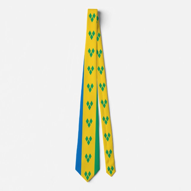 Saint Vincent and the Grenadines Flag Tie (Front)