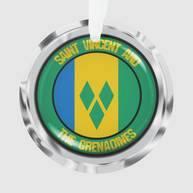 Saint Vincent and the Grenadines Round Emblem Ornament (Front)