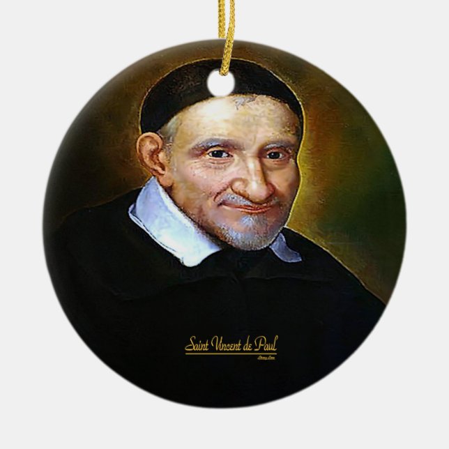Saint Vincent de Paul Ceramic Ornament (Front)