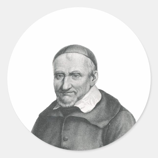 Saint Vincent de Paul Gentle Mercy Art Classic Round Sticker (Front)