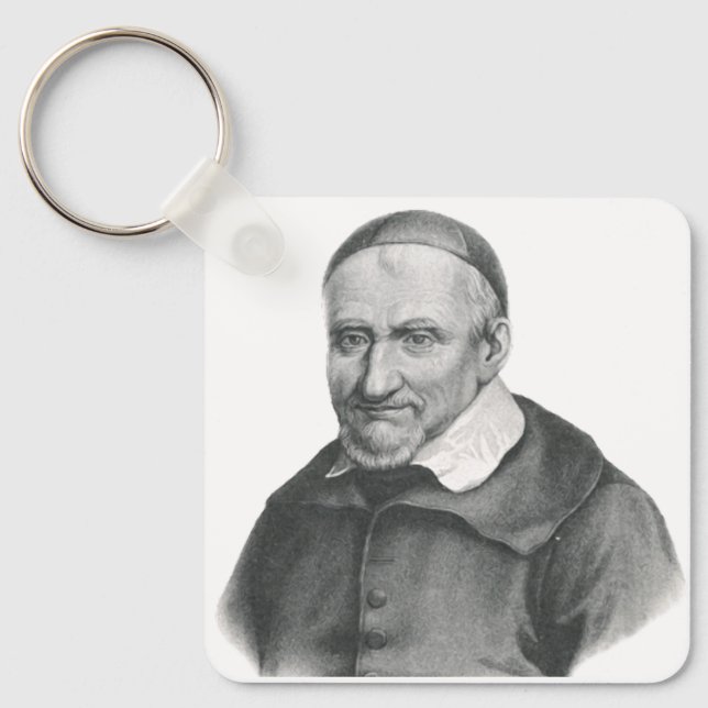 Saint Vincent de Paul Gentle Mercy Art Keychain (Front)