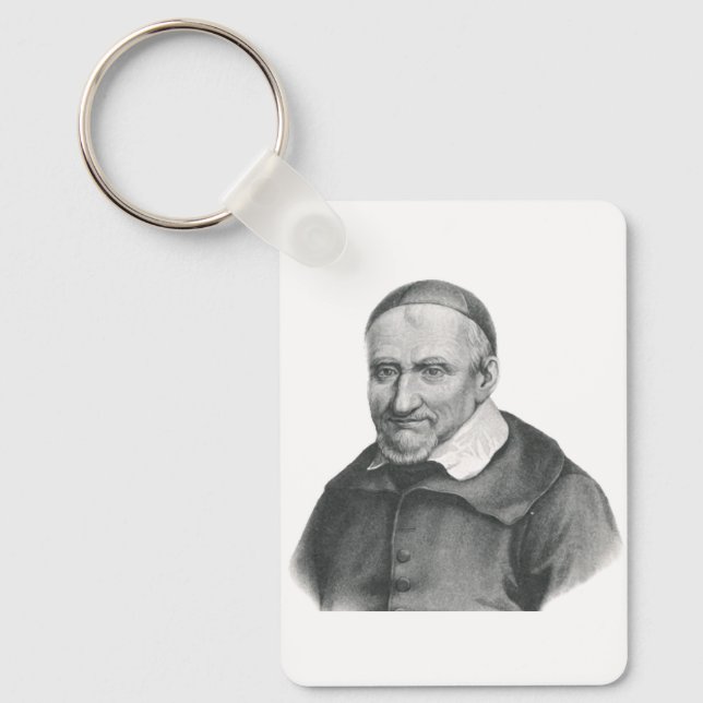 Saint Vincent de Paul Gentle Mercy Art Keychain (Front)