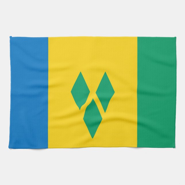 saint Vincent et serviette de drapeau de pays de (Horizontal)