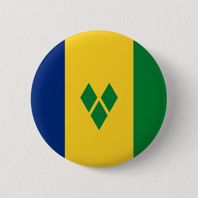 Saint Vincent Flag 2 Inch Round Button (Front)