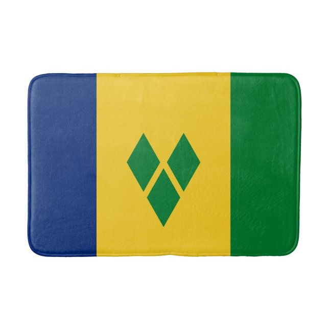 Saint Vincent Flag Bath Mat (Front)
