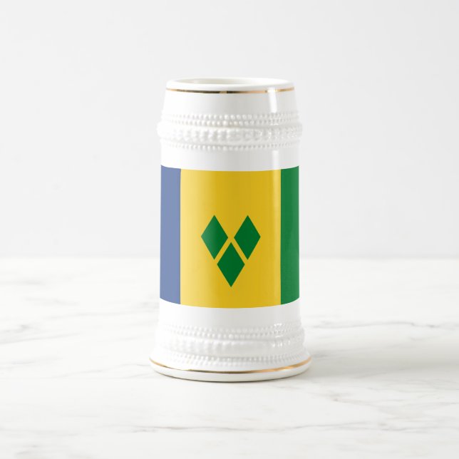 Saint Vincent Flag Beer Stein (Center)