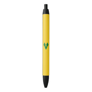 Saint Vincent Flag Black Ink Pen
