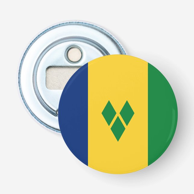 Saint Vincent Flag Bottle Opener (Front)