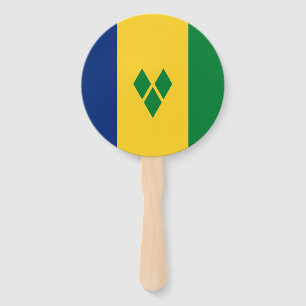 Saint Vincent Flag Hand Fan