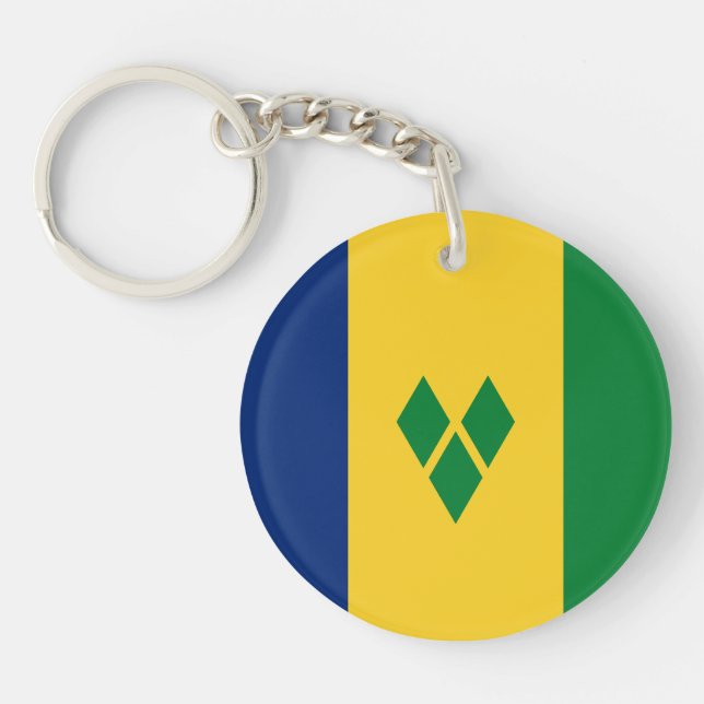 Saint Vincent Flag Keychain (Front)