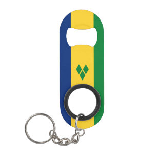 Saint Vincent Flag Keychain Bottle Opener