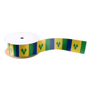 Saint Vincent Flag Satin Ribbon