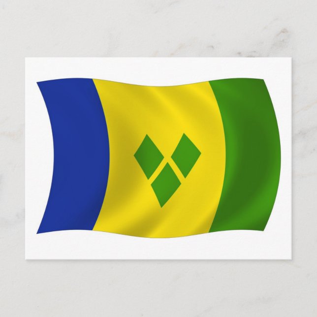 Saint Vincent Grenadines Flag Postcard (Front)