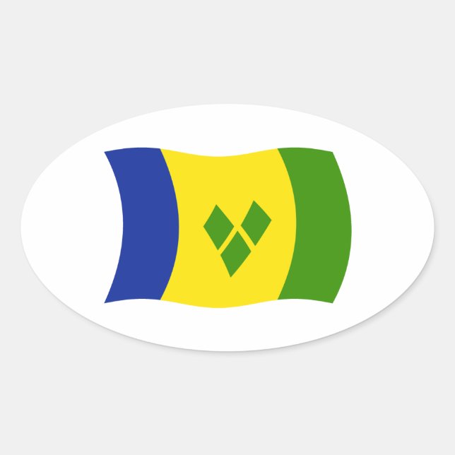Saint Vincent Grenadines Flag Sticker (Front)