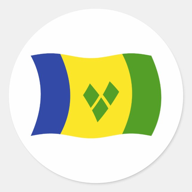 Saint Vincent Grenadines Flag Sticker (Front)