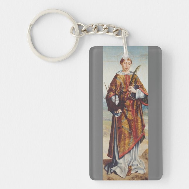 Saint Vincent of Saragossa Martyr Fine Art Keychain (Front)