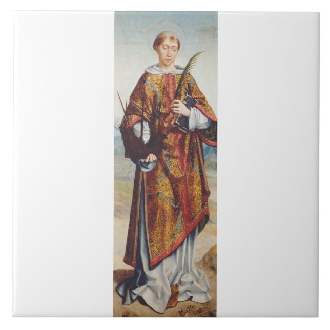 Saint Vincent of Saragossa Martyr Fine Art Tile (Front)