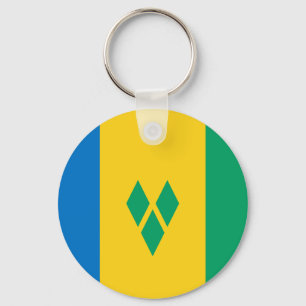 Saint Vincent & the Grenadines Flag Keychain