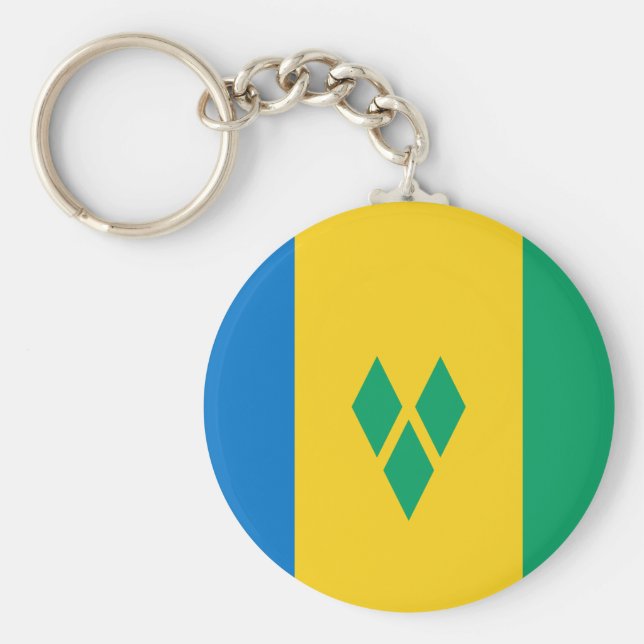 Saint Vincent & the Grenadines Flag Keychain (Front)