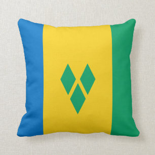 Saint Vincent & the Grenadines Flag Throw Pillow