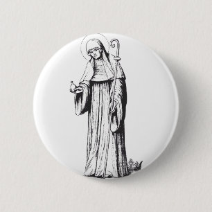 Saint Walpurga Medieval Anglo-Saxon missionary 2 Inch Round Button