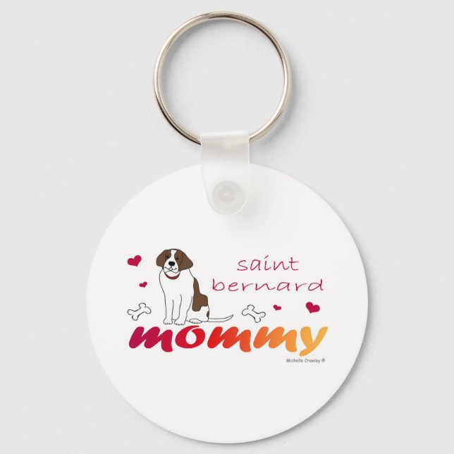 SaintBernardMommy Keychain (Front)