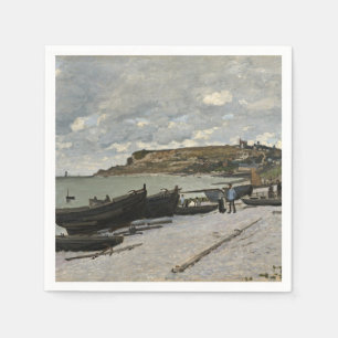 Sainte-Adresse by Monet - Boats Sea Cloudy Sky Napkin
