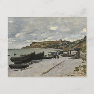 Sainte-Adresse by Monet - Boats Sea Cloudy Sky Postcard