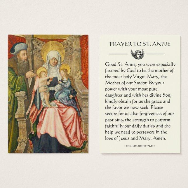 Sainte Anne Joachim Vierge Marie Prière Jésus (Devant & derrière)