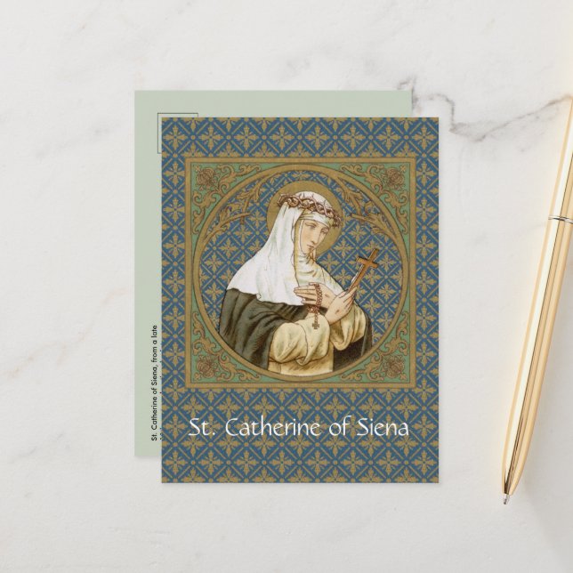 Sainte Catherine de Sienne (BK 19) Carte postale (Devant/Arrière en situation)