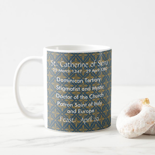 Sainte Catherine de Sienne (BK 19) Mug de café 1.1 (Avec donut)