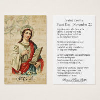 Sainte Cécile Patronesse des Musiciens - Carte Sai