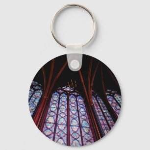 Sainte-Chapelle stained glass in Paris Photo Keychain
