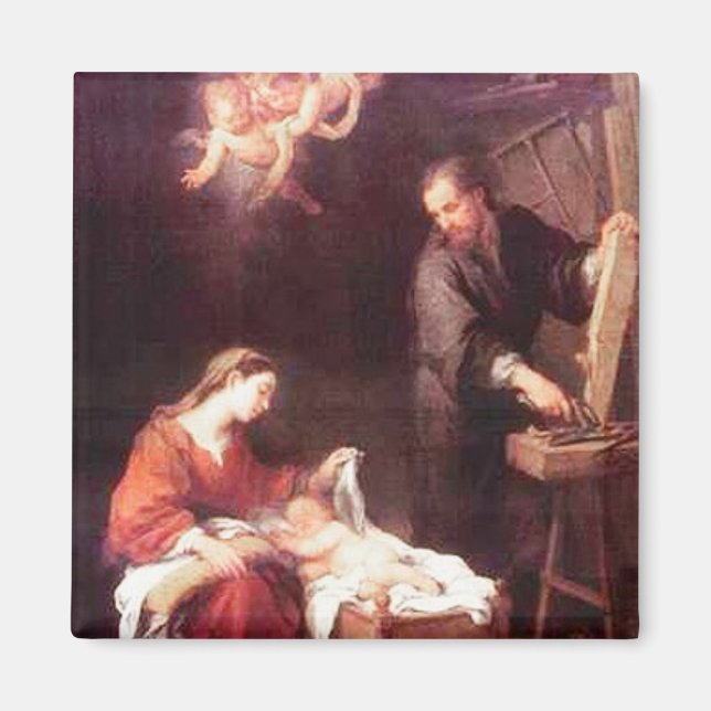 Sainte Famille Avec Angles Magnet Vintage (Devant)