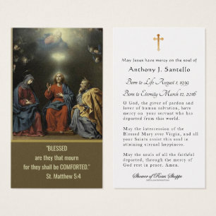 Sainte Famille catholique funéraire Carte Sainte -