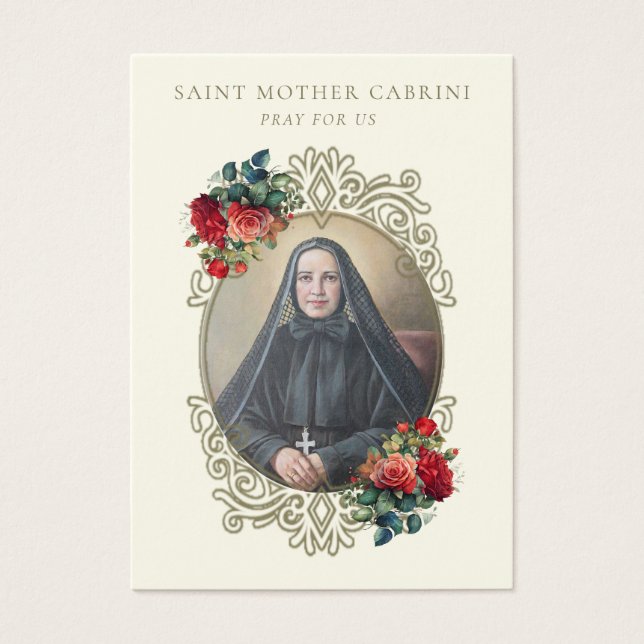 Sainte Mère Cabrini Catholique Prière religieuse r (Devant)