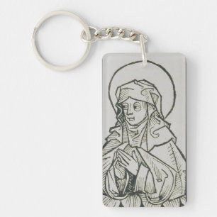 Sainte Monique Ligne d'Art Médiéval Minimaliste