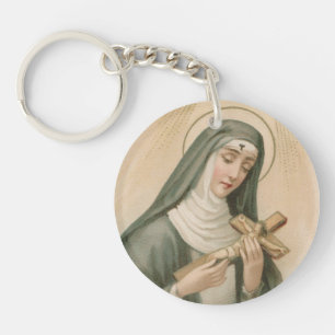 Sainte Rita de Cascia (M 015) Acrylique circulaire