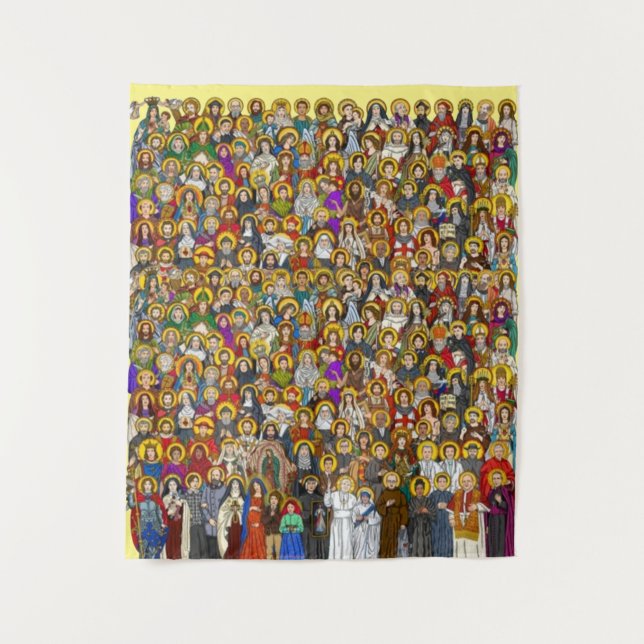 Saints, All saints, Catholic Saints Tapestry (Front)