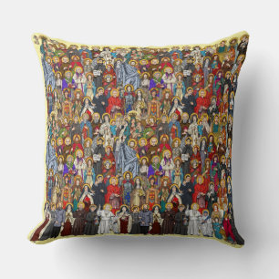 Saints, All saints, Catholic Saints Throw Pillow