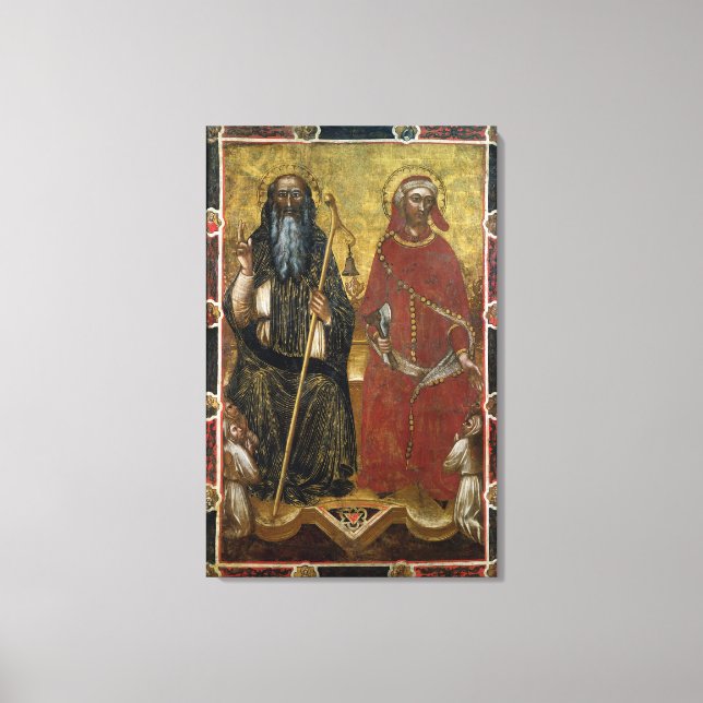 Saints Anthony Abbot and Eligius - Painted process Canvas Print (Front)