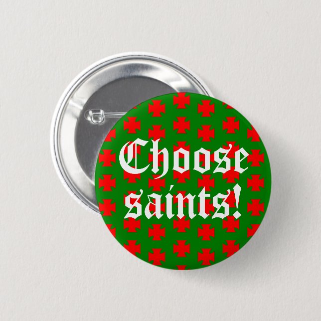 Saints_Aplenty Slogan (Christmas Edition #1) 2 Inch Round Button (Front & Back)