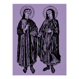 Saints Cosmas and Damian by Bicci di Lorenzo Poster