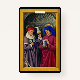 Saints Cosmas and Damian by Jean Bourdichon Badge