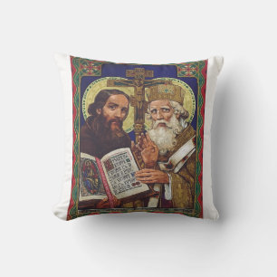 Saints Cyril and Methodius Patrons of Europe Throw Pillow