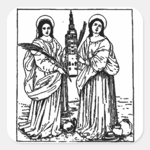 Saints Justa and Rufina patrons of Seville Square Sticker