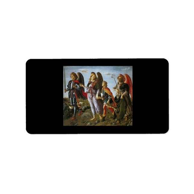 Saints Michael, Gabriel, Raphael with Tobias Label (Front)