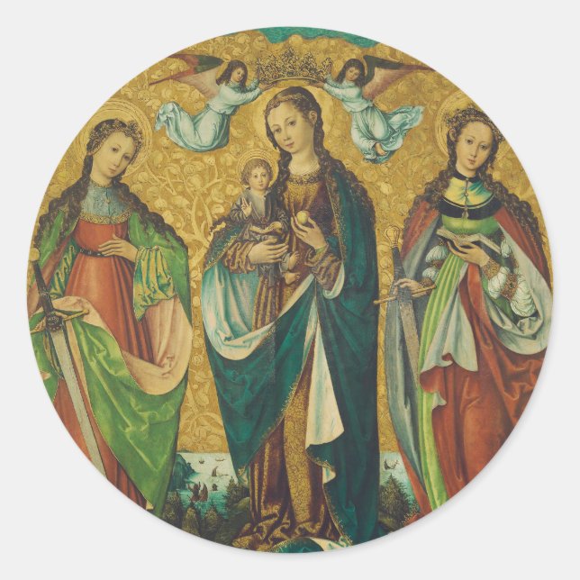 Saints Perpetua and Felicity Classic Round Sticker (Front)