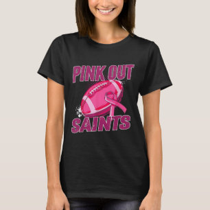 Saints Pink Out Football Tackle Breast Cancer T-Shirt