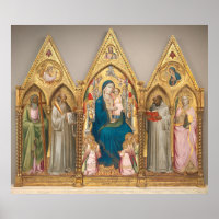 Saints Triptych - Agnolo Gaddi Fine Art Poster